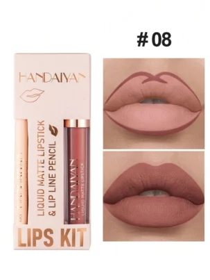 HANDAIYAN Lip Liner And Lip Gloss Combination Set