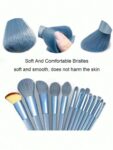 Shein 13pcs Blue Makeup Brushes Set + 2 Sponge