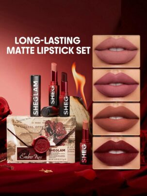 Sheglam Ember Rose Set Dynamatte Boom Long Lasting 4 Pcs