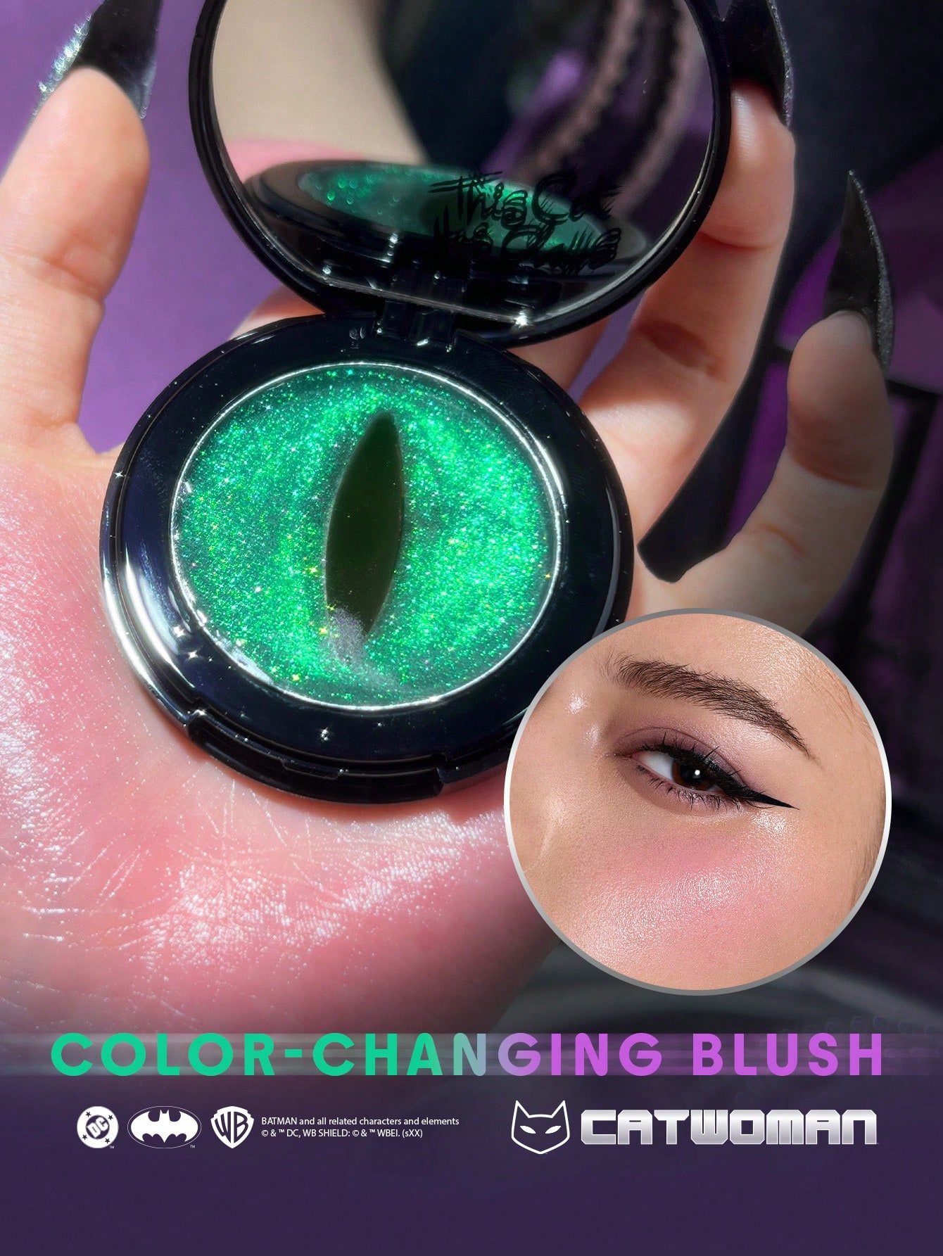 SHEGLAM CATWOMAN Black Cat Color Changing Blush SHEGLAM CATWOMAN Black Cat Color Changing Blush