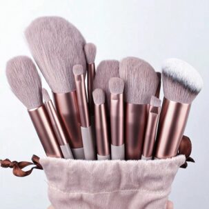 Shein 13 piece coffee brown makeup brush set