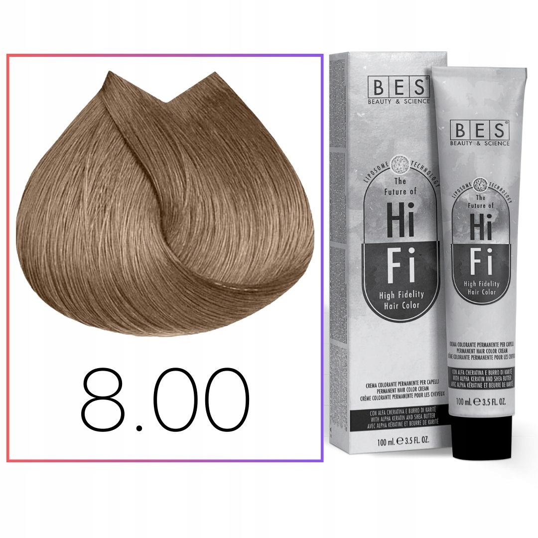 BES HI-FI Hair Color 8.00 100ml BES HI-FI Hair Color 8.00 100ml