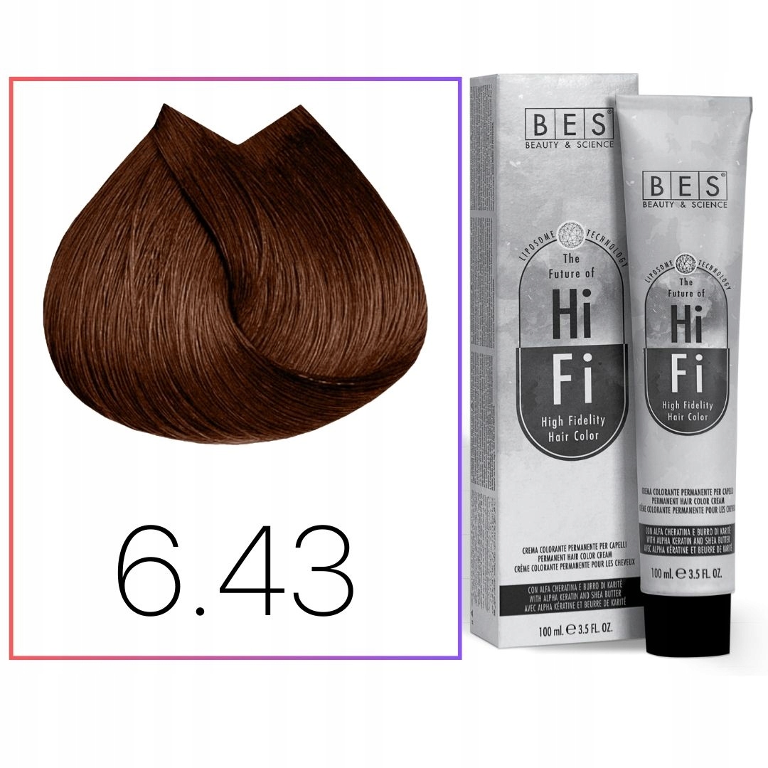 BES HI-FI Hair Color 6.43 100ml BES HI-FI Hair Color 6.43 100ml