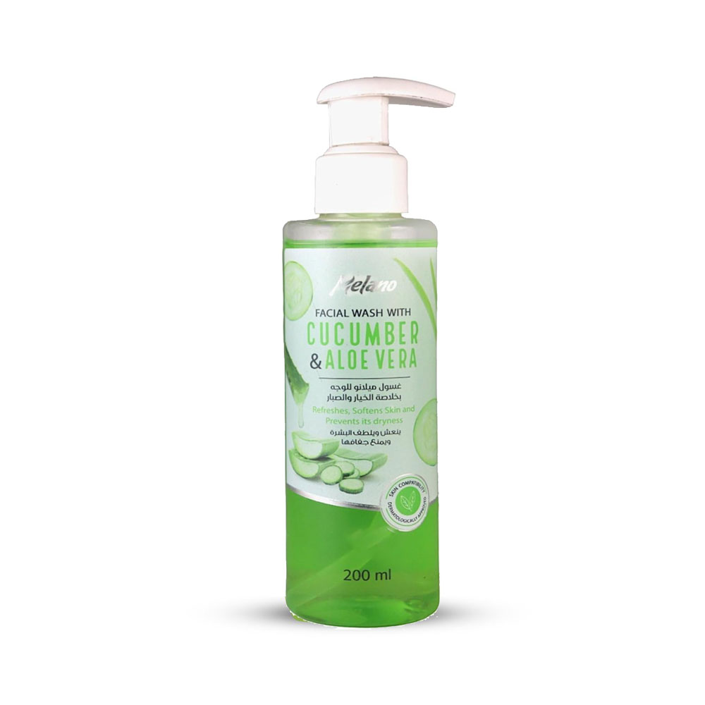 Melano Pharma Facial Wash With Cucumber and Aloe Vera 200ML Melano Pharma Facial Wash With Cucumber and Aloe Vera 200ML