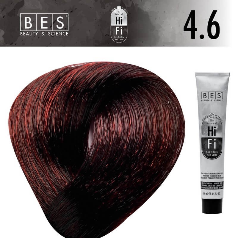 BES HI-FI Hair Color 4.6 100ml BES HI-FI Hair Color 4.6 100ml