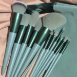 Shein 13piece mint green makeup brush set