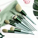 Shein 13piece mint green makeup brush set