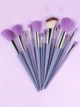 Shein 13piece makeup brush set purple
