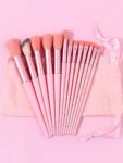 Shein 13pcs pink Makeup Brushes + Puff And Sponge