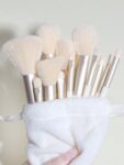 Shein 13 piece yellow makeup brush set with bag