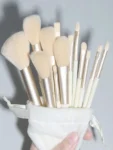 Shein 13 piece yellow makeup brush set with bag