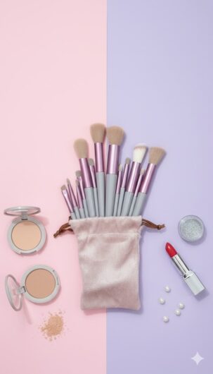 Shein 13piece light brown makeup brush set