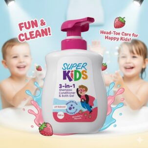 Superkids 3 in 1 strawberry Milkshake Fragrance 500 ml