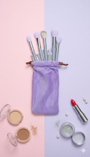 Shein 13piece dark purple makeup brush set