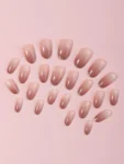 Shein 24 pieces of long oval French gradient nail stickers for Ramadan