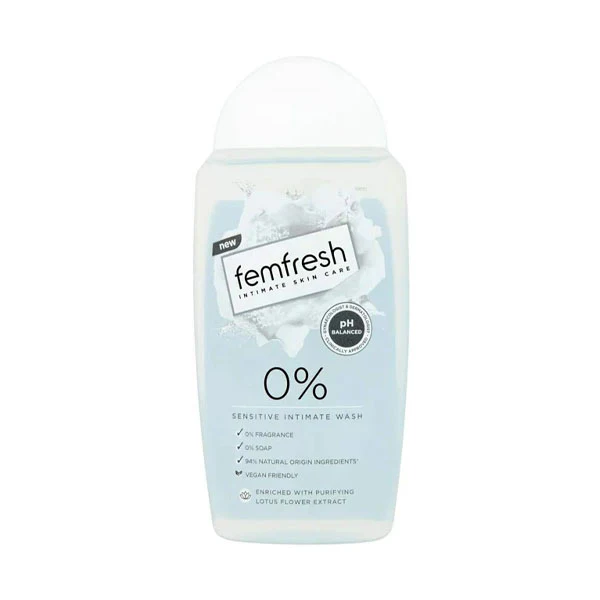 Femfresh Body Fresheners Range 0% Intimate Wash 250Ml Femfresh Body Fresheners Range 0% Intimate Wash 250Ml