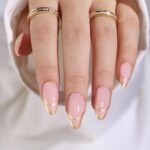 Shein 24Pcs Gold Double French Tips Press on Nails