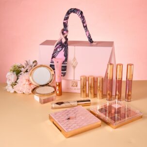 Rose Berry Makeup Bag Set 12 Pieces