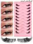 Shein 10 pairs of natural-looking crisscross cat-eye lashes