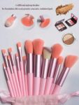Shein Makeup Brush Set Pink 13pcs +sponge
