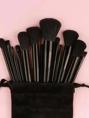 Shein piece makeup brush set Black 13pes