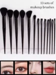 Shein piece makeup brush set Black 13pes