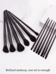 Shein piece makeup brush set Black 13pes