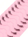 Shein 10 pairs of natural-looking crisscross cat-eye lashes