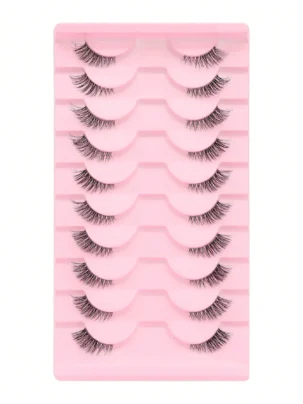 Shein 10 pairs of natural-looking crisscross cat-eye lashes