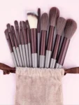 Shein Professional Makeup Brush Set Brown 13Pcs