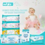 White Baby Wipes With Chamomile 1+1