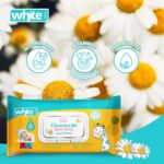White Baby Wipes With Chamomile 1+1
