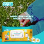 White Baby Wipes With Chamomile 1+1